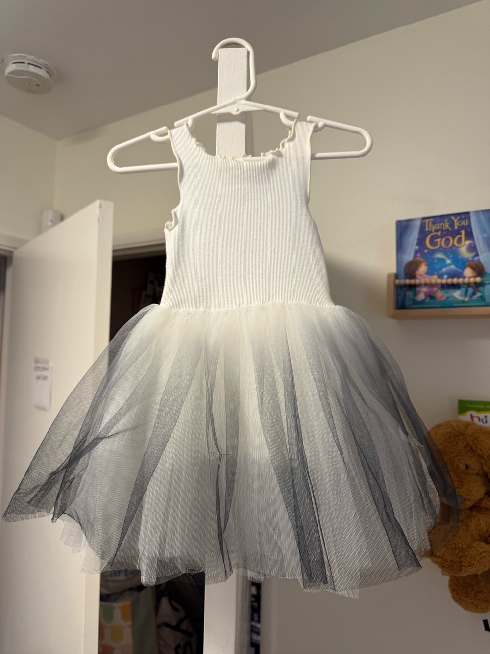 Petite Hailey White and Black Tutu Dance Dress